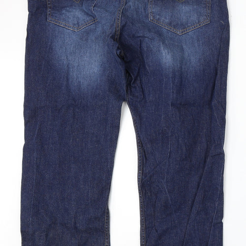Void Mens Blue Cotton Straight Jeans Size 36 L30 in Regular Button