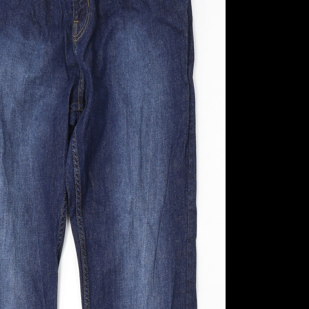 Void Mens Blue Cotton Straight Jeans Size 36 L30 in Regular Button