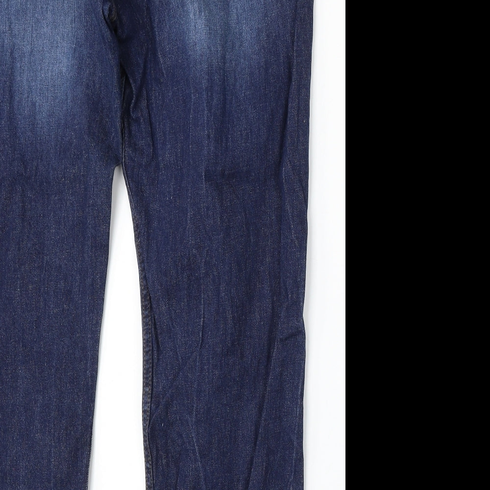 Void Mens Blue Cotton Straight Jeans Size 36 L30 in Regular Button