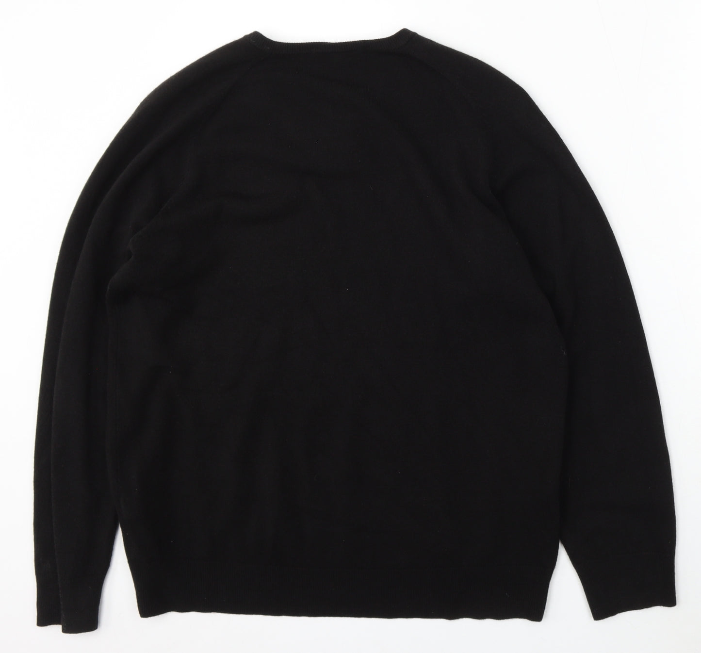 Marks and Spencer Womens Blue V-Neck Acrylic Pullover Jumper Size L