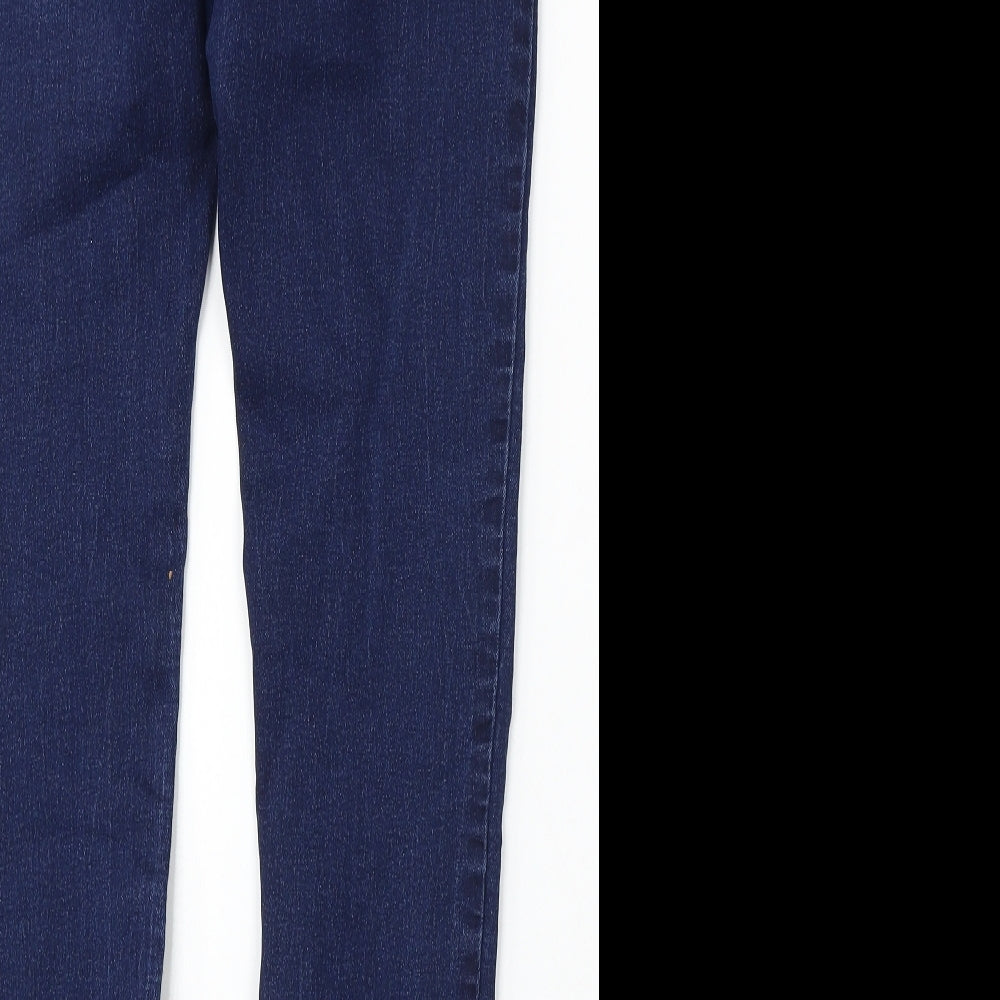 Dorothy Perkins Womens Blue Cotton Skinny Jeans Size 12 L29 in Regular