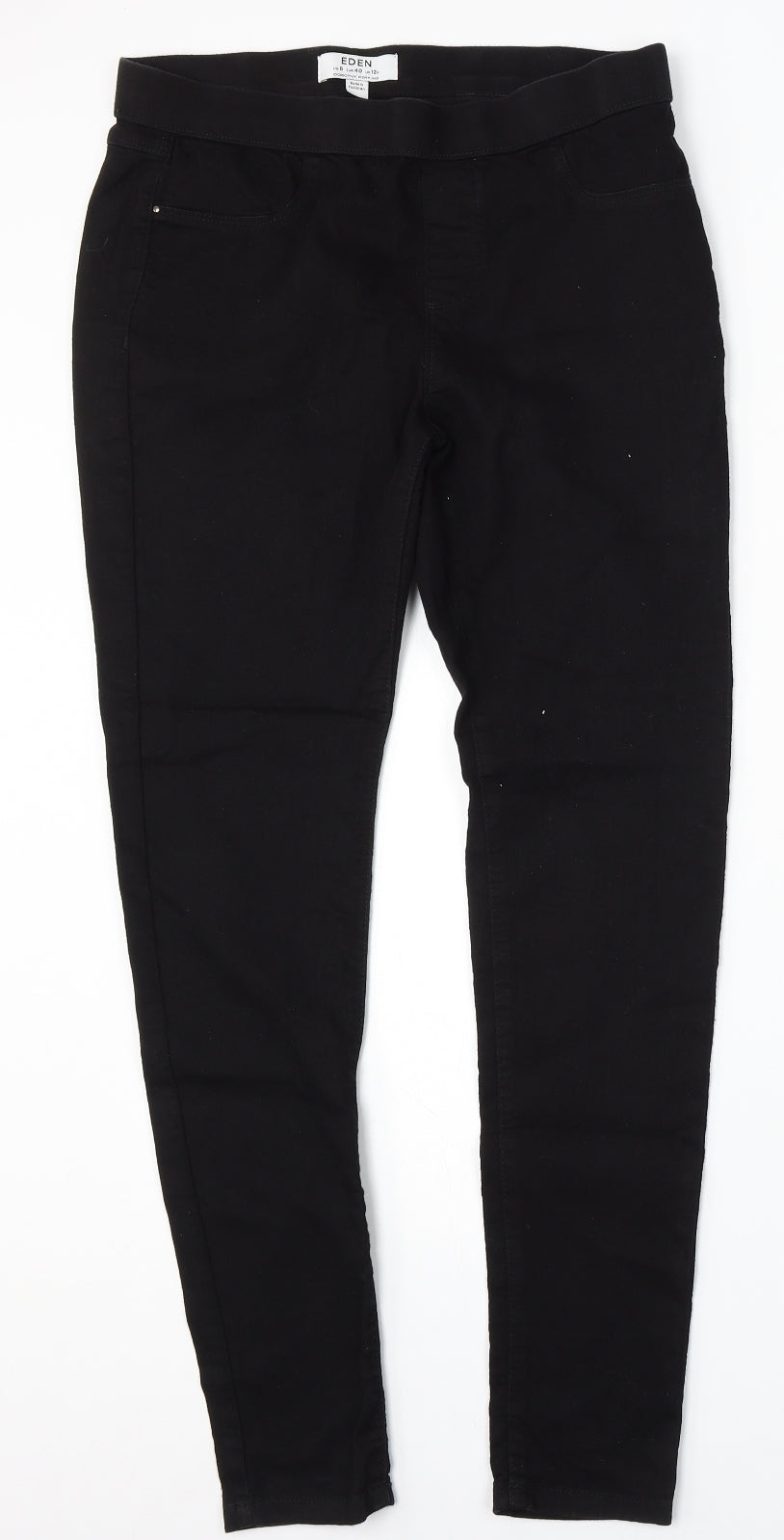 Dorothy Perkins Womens Black Cotton Skinny Jeans Size 12 L30 in Regular