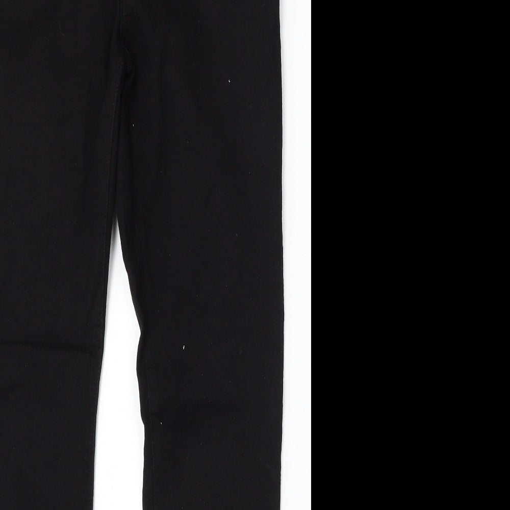 Dorothy Perkins Womens Black Cotton Skinny Jeans Size 12 L30 in Regular