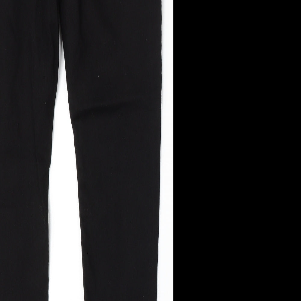 Dorothy Perkins Womens Black Cotton Skinny Jeans Size 12 L30 in Regular
