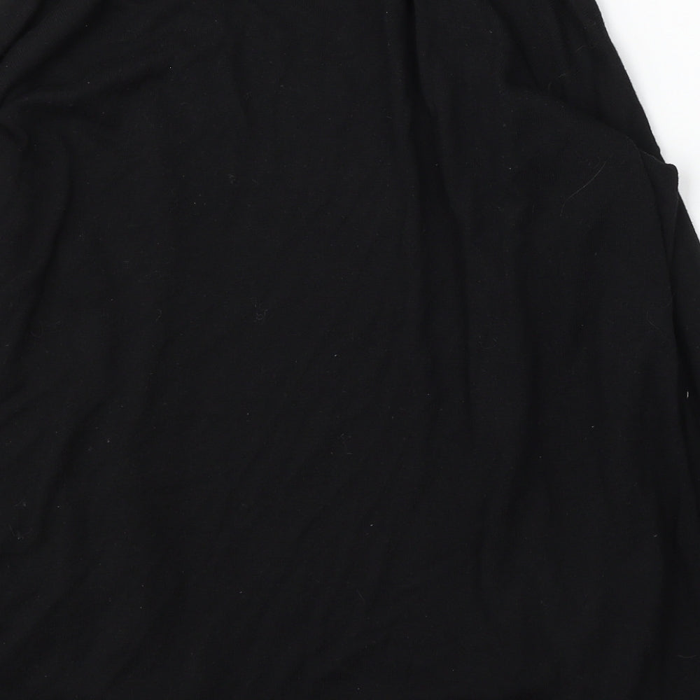 F&F Womens Black V-Neck Nylon Cardigan Jumper Size 14