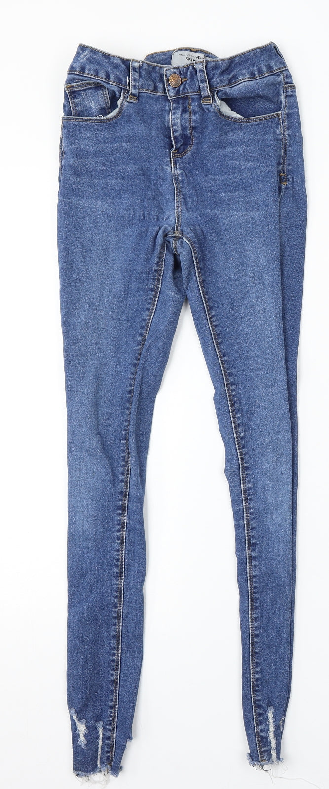 New Look Girls Blue Cotton Skinny Jeans Size 12 Years Regular