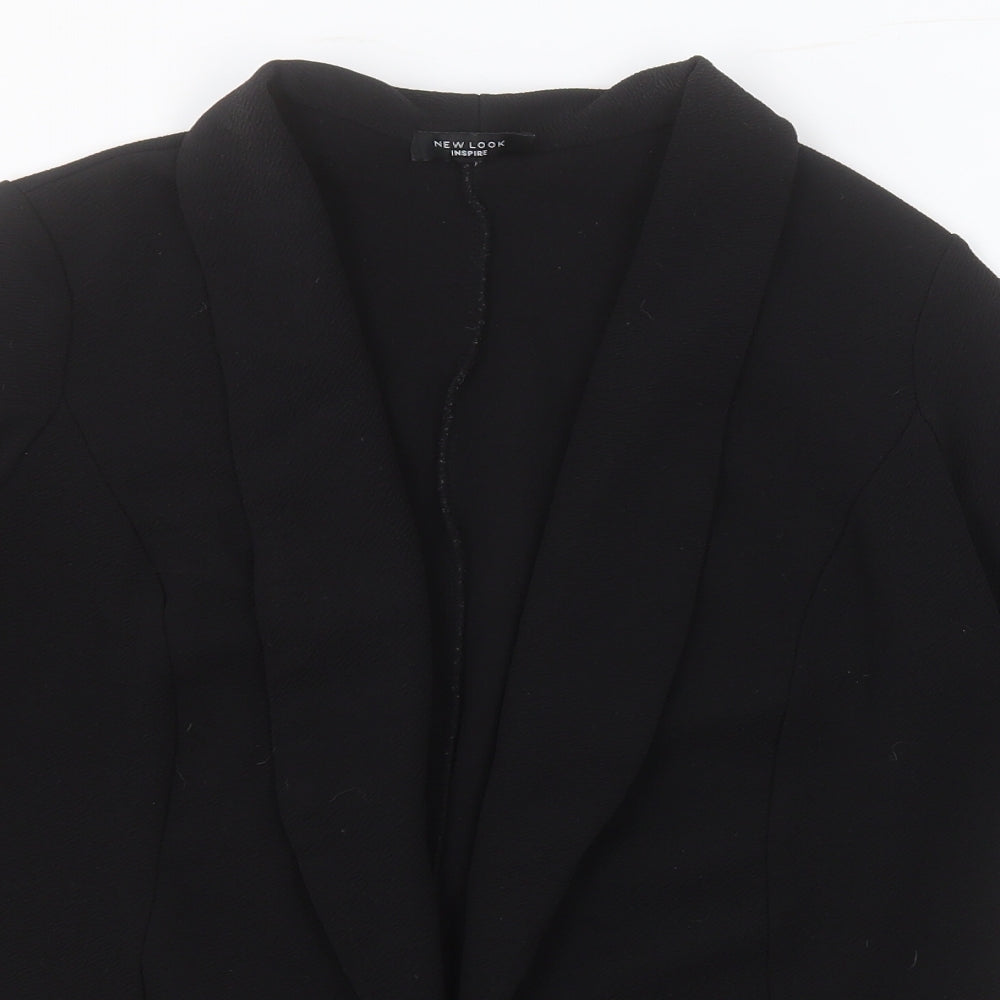 New Look Womens Black V-Neck Polyester Cardigan Jumper Size 18