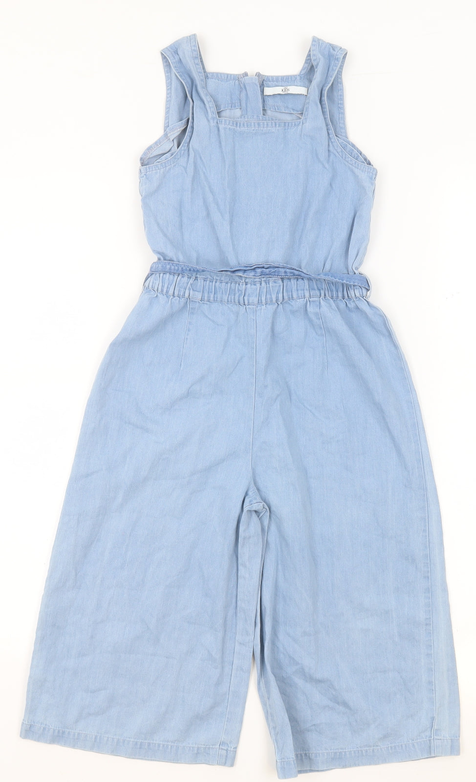Marks and Spencer Girls Blue Cotton Playsuit One-Piece Size 8-9 Years