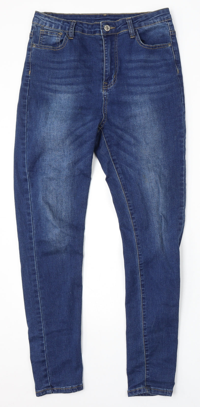 SheIn Womens Blue Cotton Skinny Jeans Size M L29 in Regular