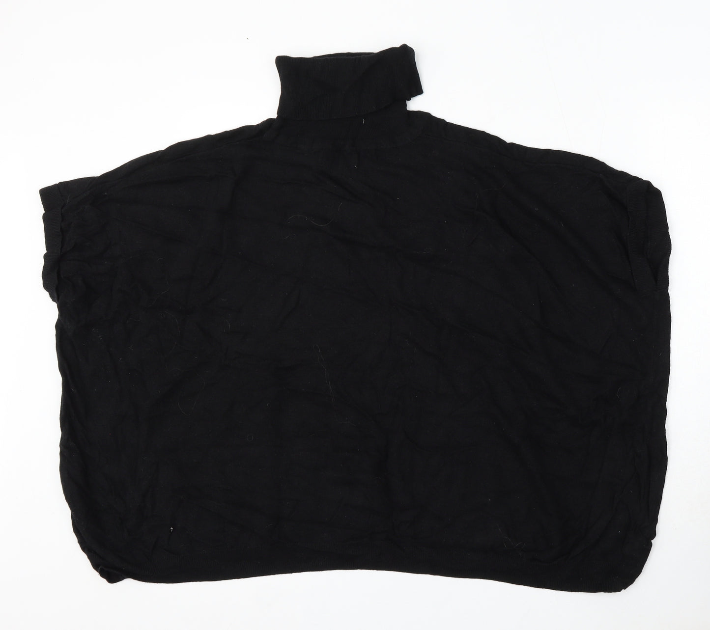 NEXT Womens Black Roll Neck Viscose Pullover Jumper Size S