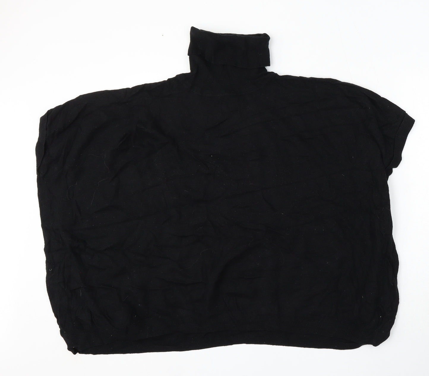 NEXT Womens Black Roll Neck Viscose Pullover Jumper Size S