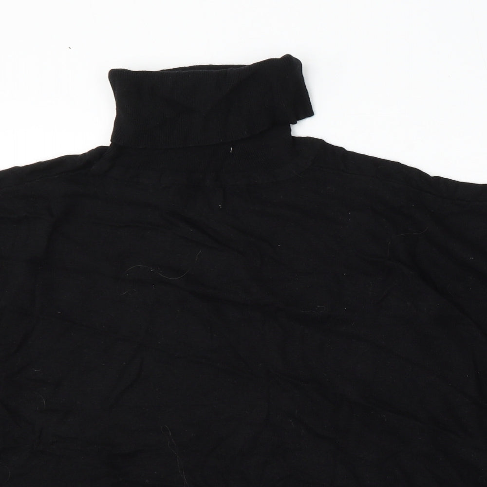 NEXT Womens Black Roll Neck Viscose Pullover Jumper Size S