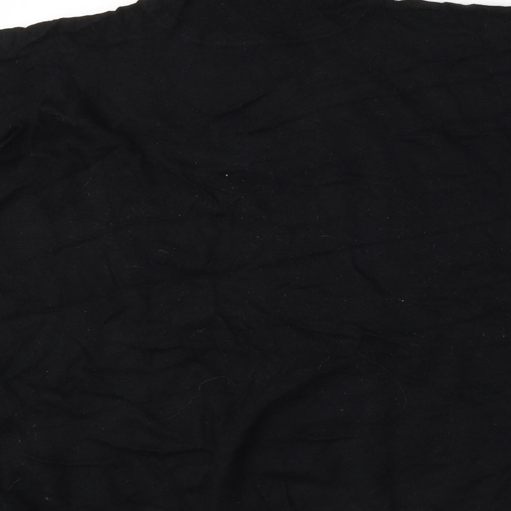 NEXT Womens Black Roll Neck Viscose Pullover Jumper Size S