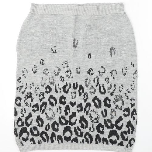 Kaleidoscope Womens Grey Animal Print Acrylic Straight & Pencil Skirt Size 14