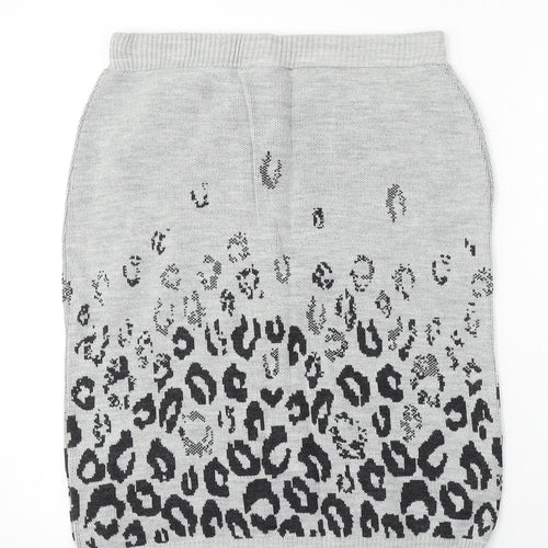 Kaleidoscope Womens Grey Animal Print Acrylic Straight & Pencil Skirt Size 14