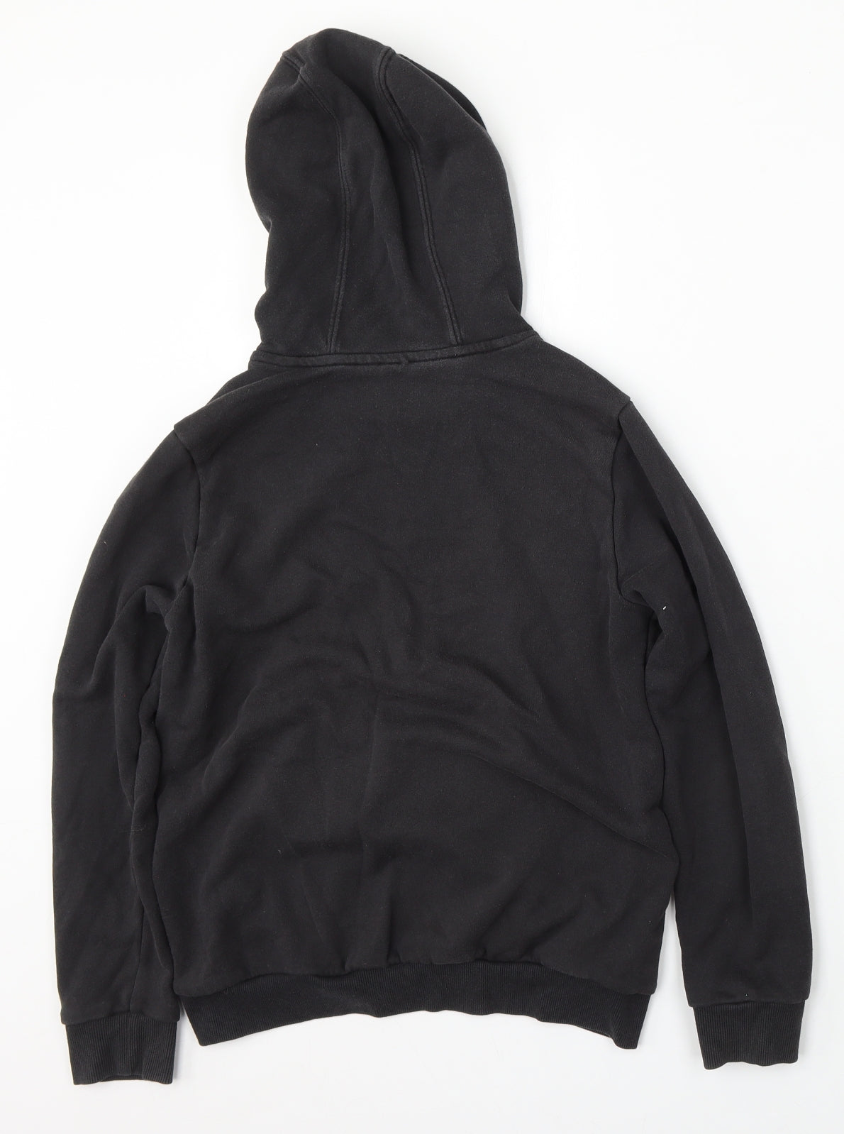 adidas Boys Black Cotton Pullover Hoodie Size 11-12 Years