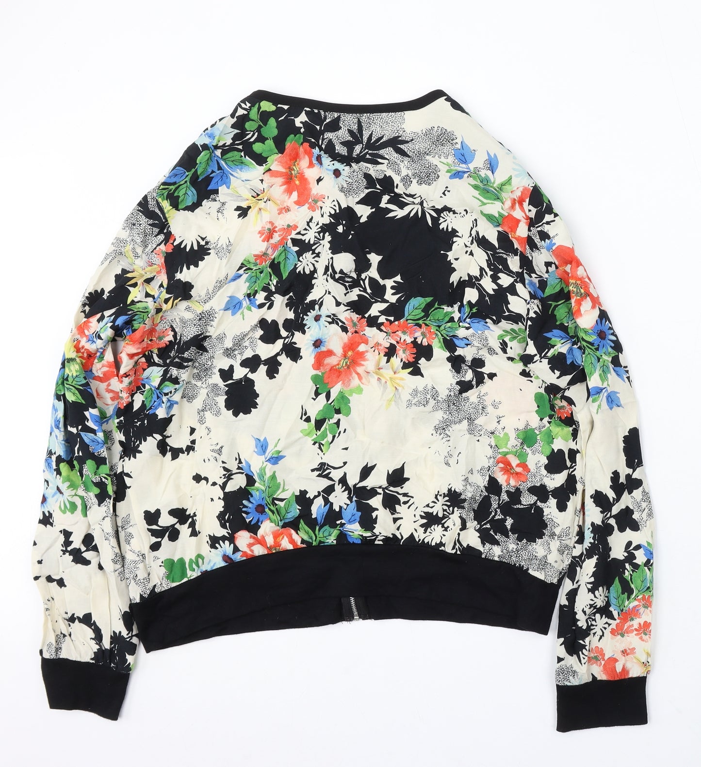 Dorothy Perkins Womens Multicoloured Floral Bomber Jacket Jacket Size 18 Zip