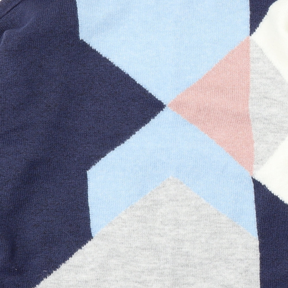 George Womens Multicoloured Round Neck Geometric Acrylic Pullover Jumper Size 18