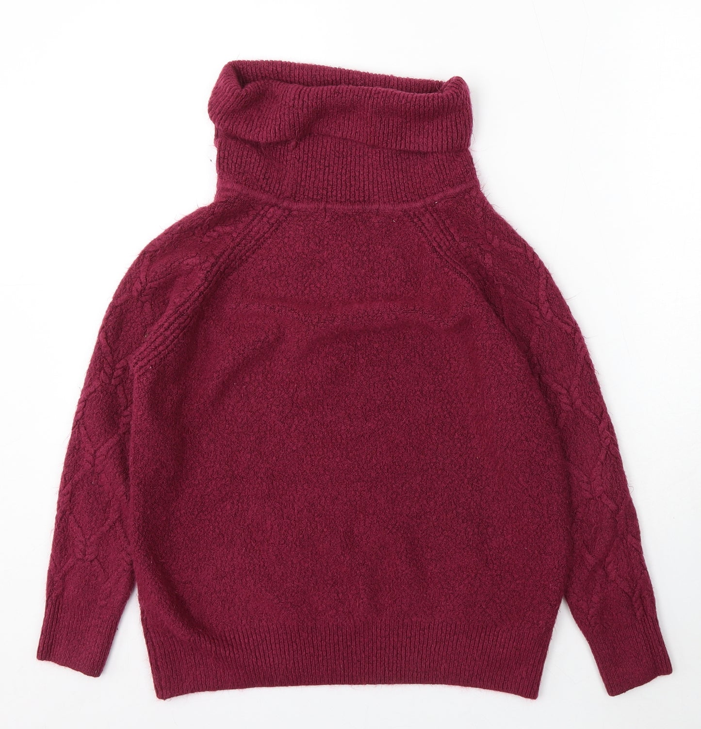 Nutmeg Womens Purple Roll Neck Acrylic Pullover Jumper Size 14