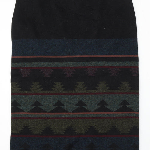 Preworn Womens Multicoloured Geometric Polyester Straight & Pencil Skirt Size 30 in