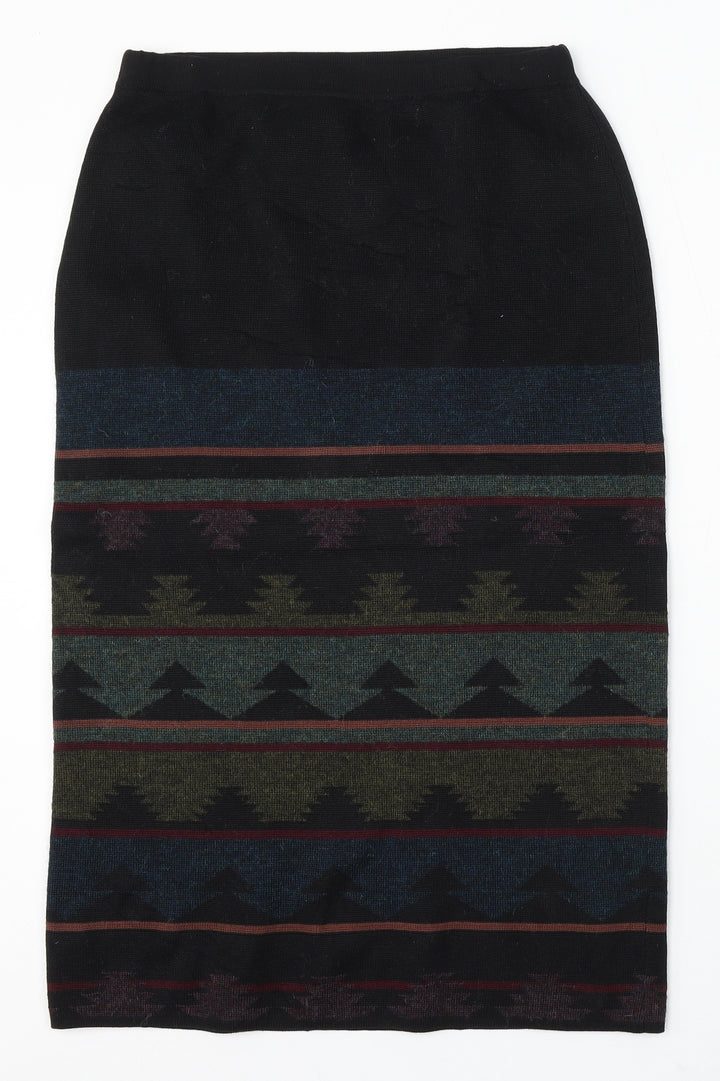 Preworn Womens Multicoloured Geometric Polyester Straight & Pencil Skirt Size 30 in