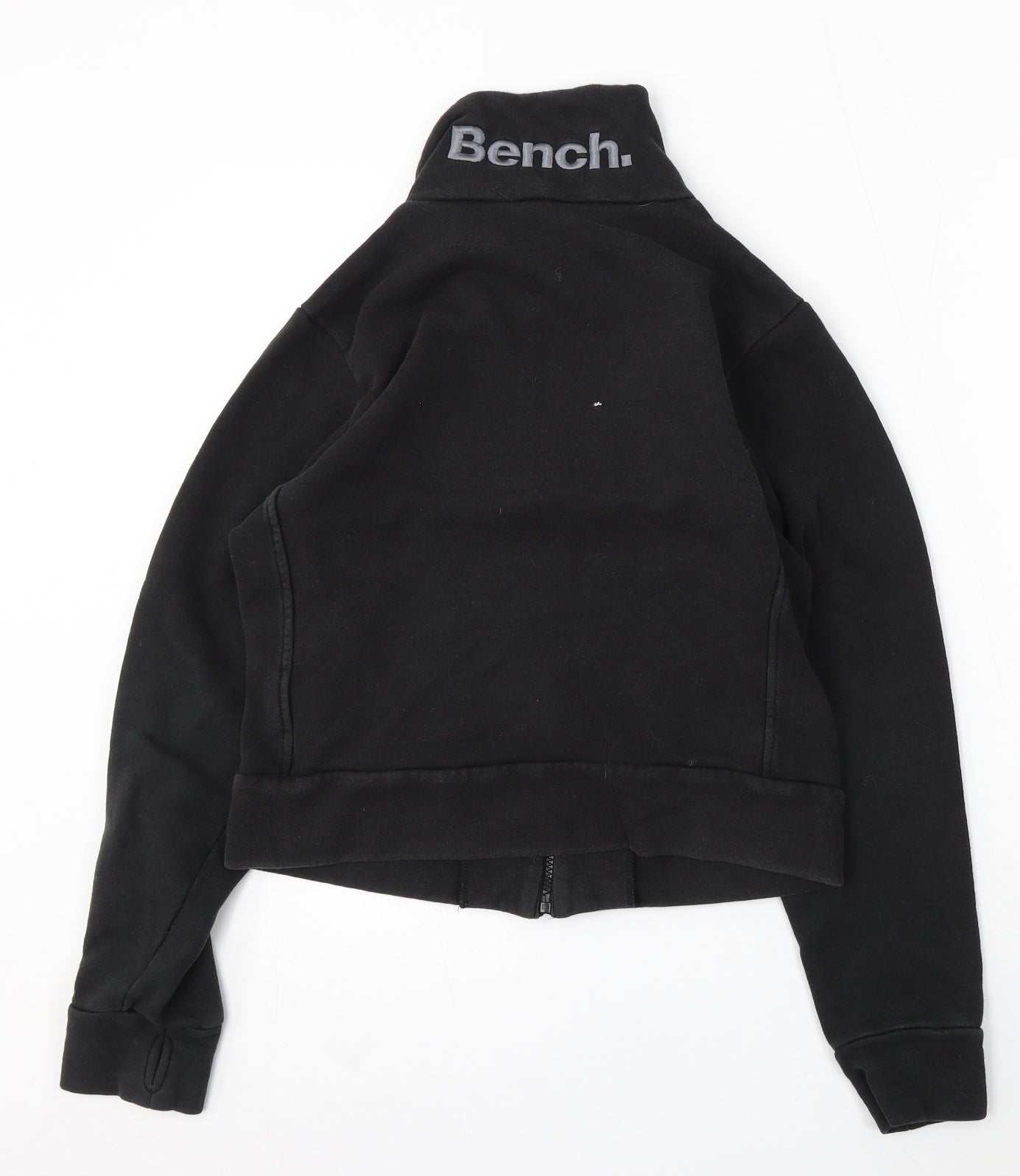 Bench Womens Black Cotton Full Zip Sweatshirt Size L Zip