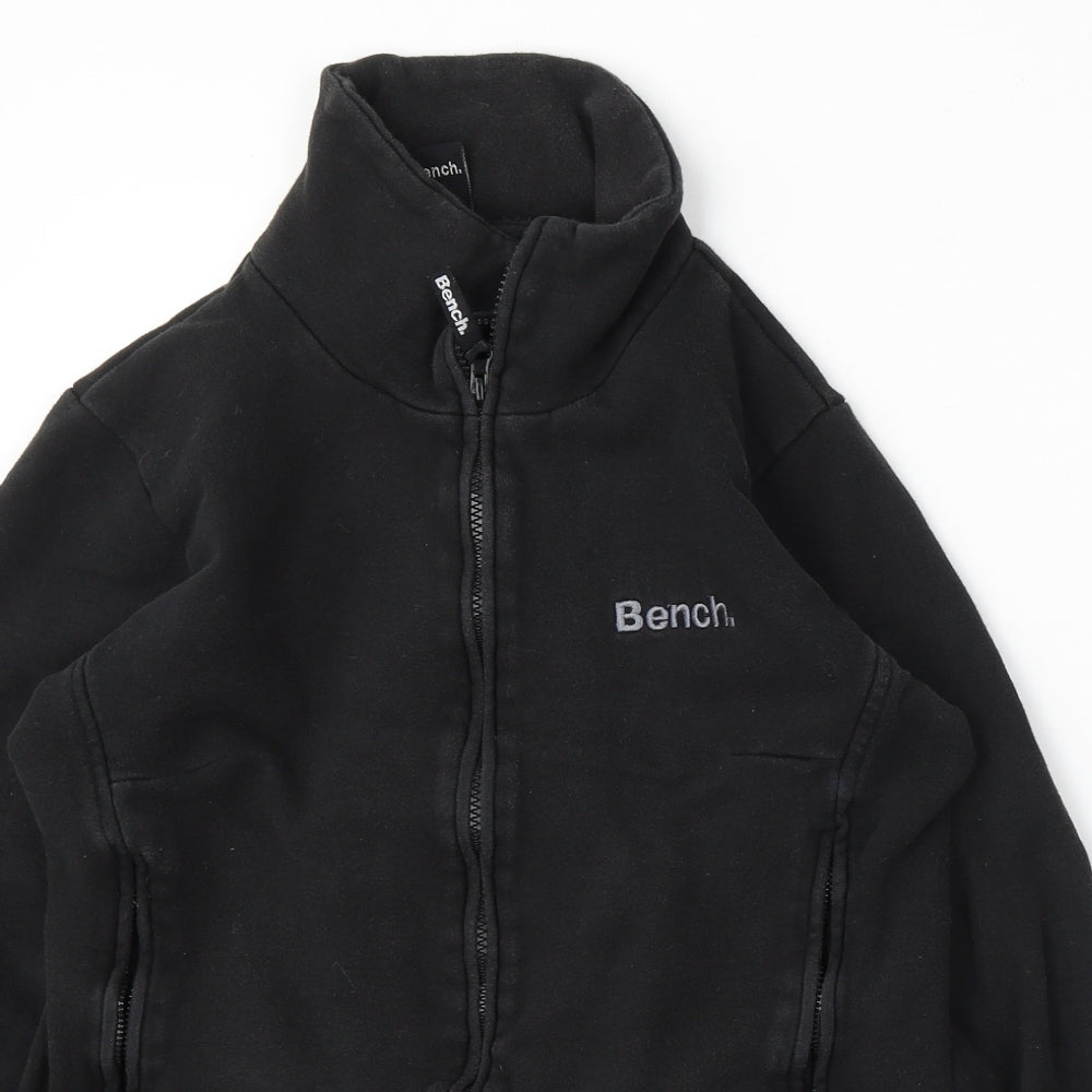 Bench Womens Black Cotton Full Zip Sweatshirt Size L Zip