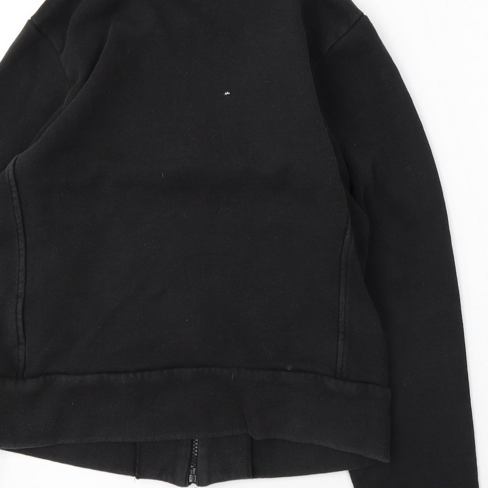 Bench Womens Black Cotton Full Zip Sweatshirt Size L Zip