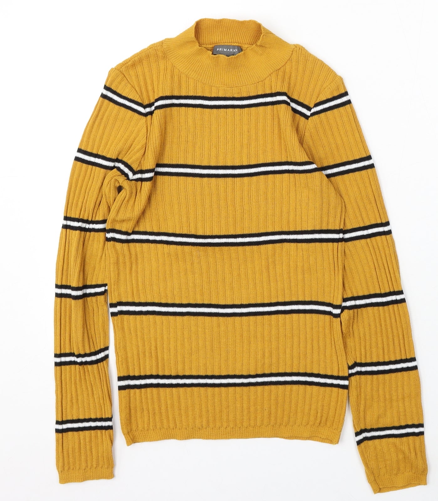 Primark Womens Multicoloured Round Neck Striped Polyester Pullover Jumper Size 12