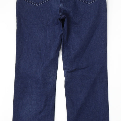 Per Una Womens Blue Polyester Straight Jeans Size 32 L29 in Regular Button