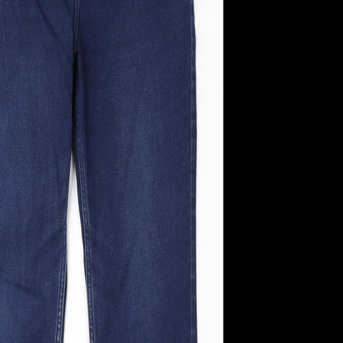 Per Una Womens Blue Polyester Straight Jeans Size 32 L29 in Regular Button