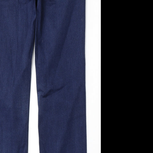 Per Una Womens Blue Polyester Straight Jeans Size 32 L29 in Regular Button
