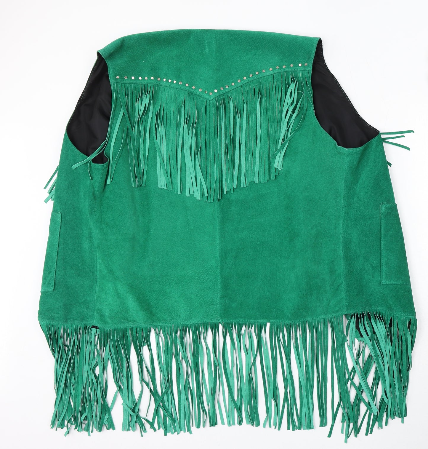Leather City Womens Green Gilet Coat Size L