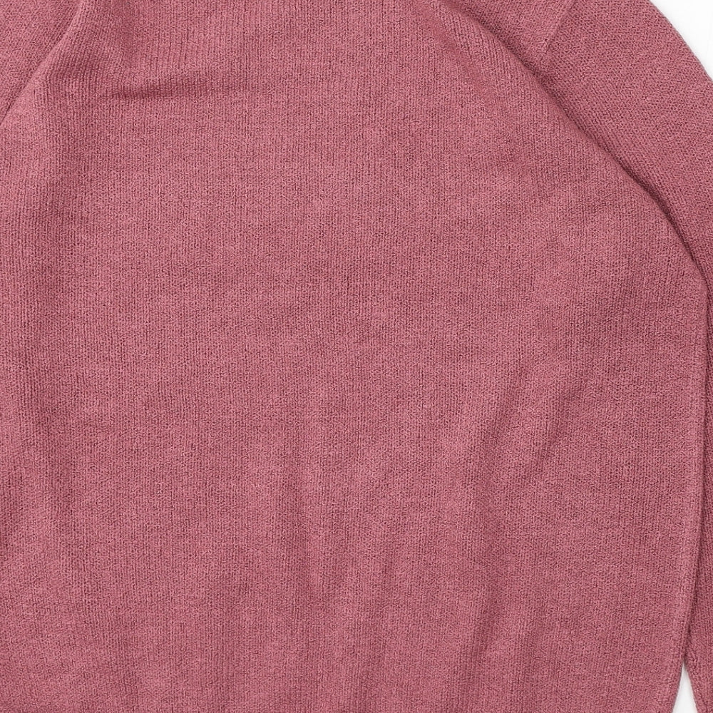 Berkertex Womens Purple Round Neck Acrylic Pullover Jumper Size 14