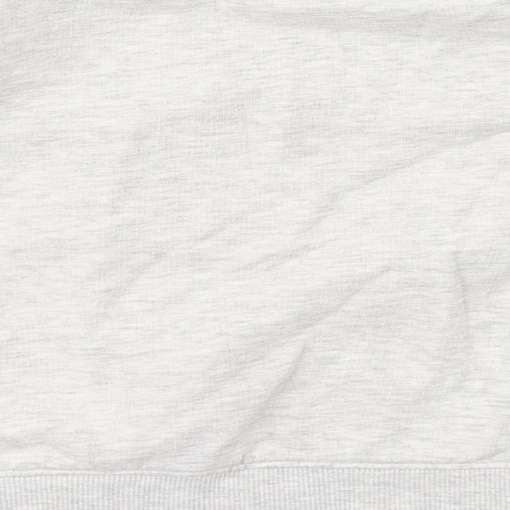 Marks and Spencer Girls Grey Cotton Pullover Sweatshirt Size 6-7 Years - Rainbow-a-saurus