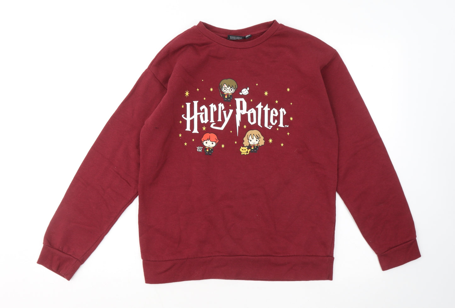 Primark Girls Red Cotton Pullover Sweatshirt Size 13-14 Years - Harry Potter