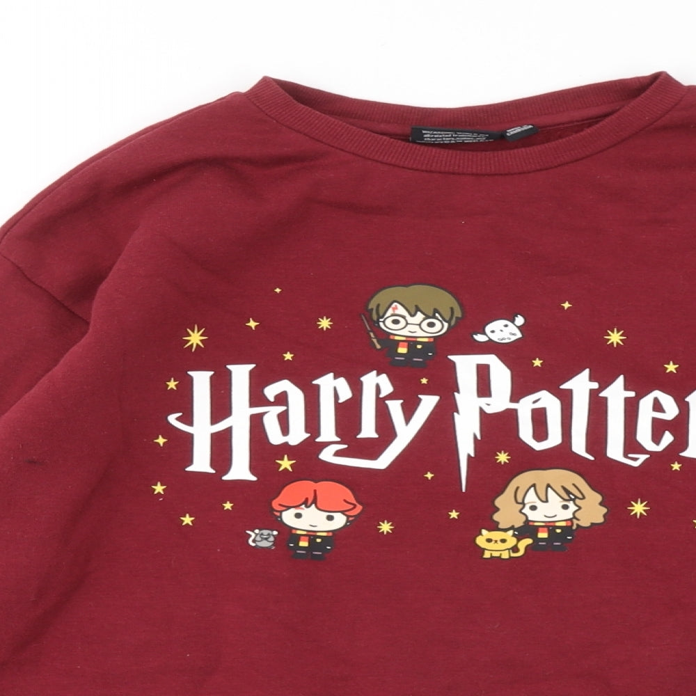 Primark Girls Red Cotton Pullover Sweatshirt Size 13-14 Years - Harry Potter