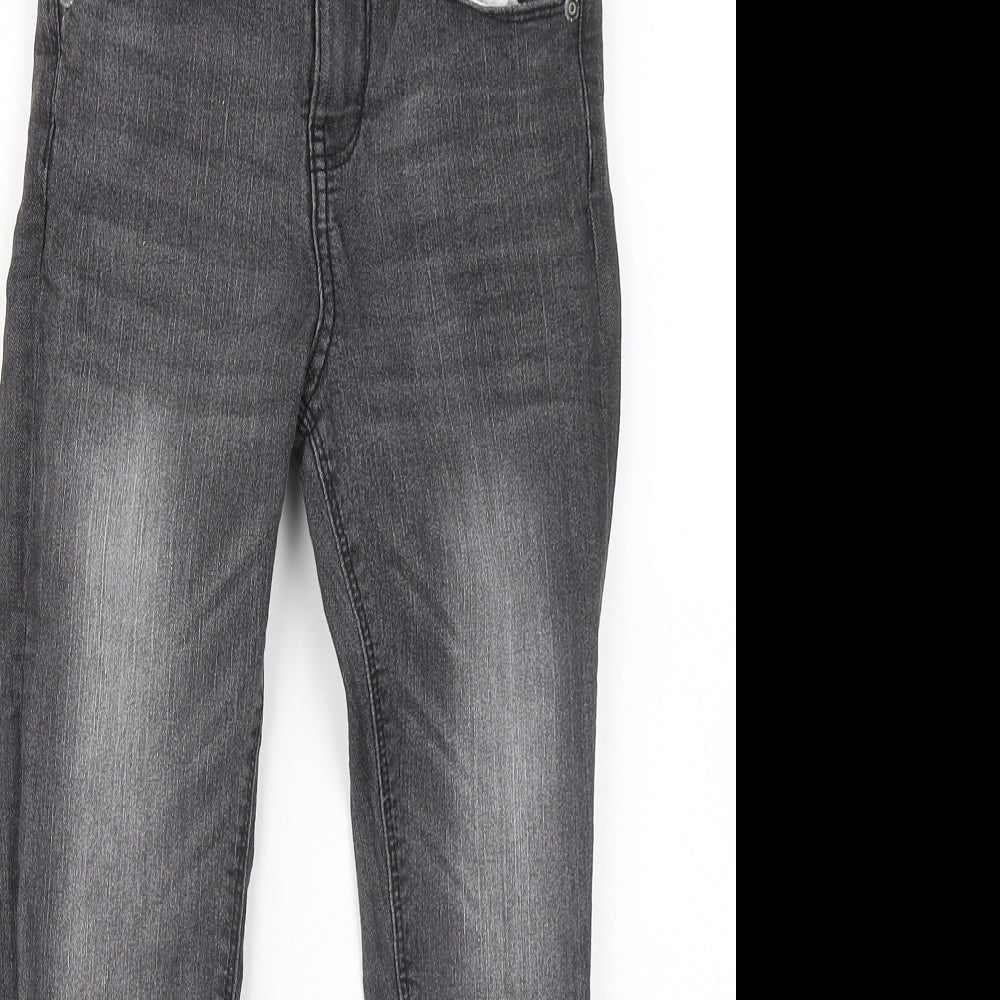 F&F Boys Grey Cotton Skinny Jeans Size 7-8 Years Regular
