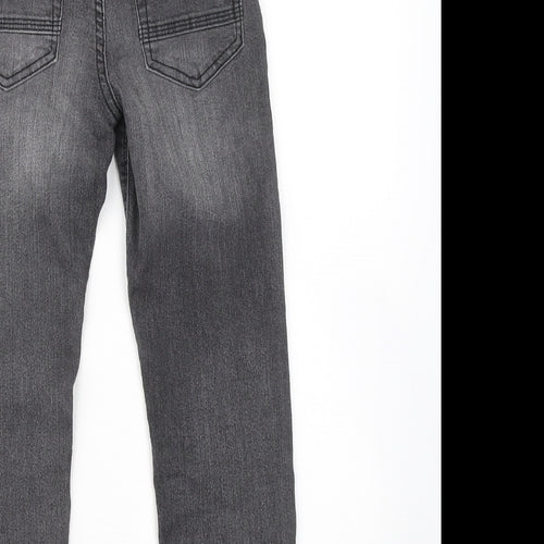 F&F Boys Grey Cotton Skinny Jeans Size 7-8 Years Regular