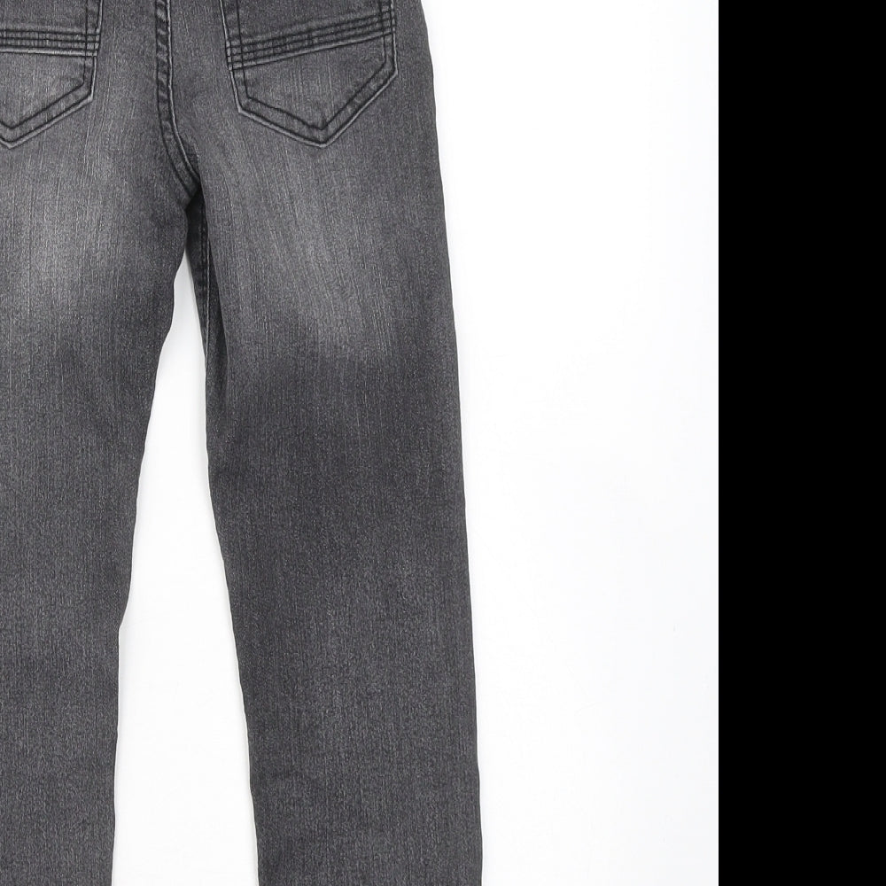 F&F Boys Grey Cotton Skinny Jeans Size 7-8 Years Regular