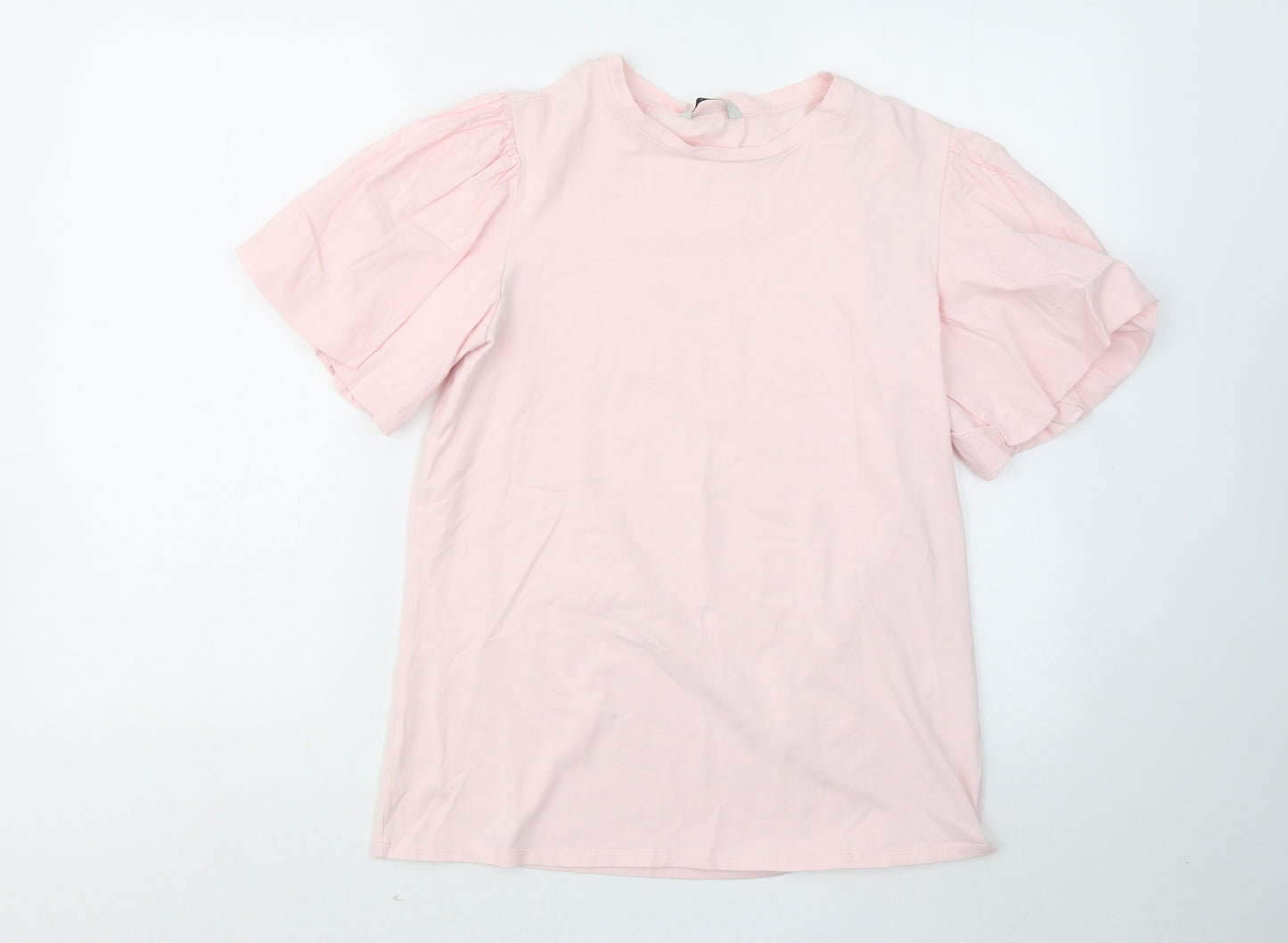 George Womens Pink Cotton Basic T-Shirt Size 12 Round Neck