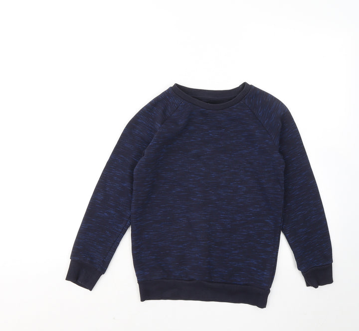 Nutmeg Boys Blue Geometric Cotton Pullover Sweatshirt Size 7 Years