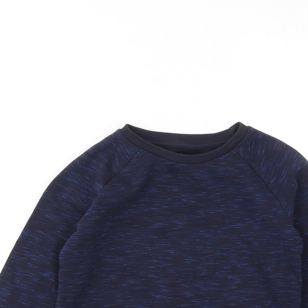 Nutmeg Boys Blue Geometric Cotton Pullover Sweatshirt Size 7 Years
