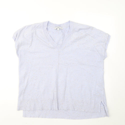 NEXT Womens Purple V-Neck Nylon Vest Jumper Size L