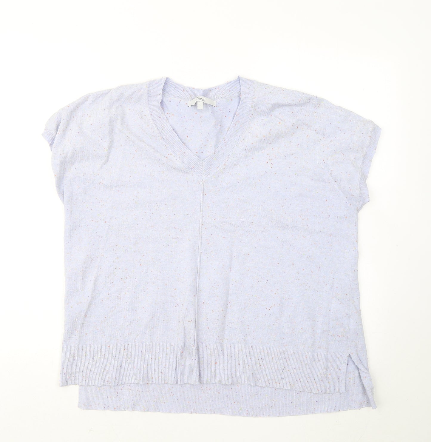 NEXT Womens Purple V-Neck Nylon Vest Jumper Size L
