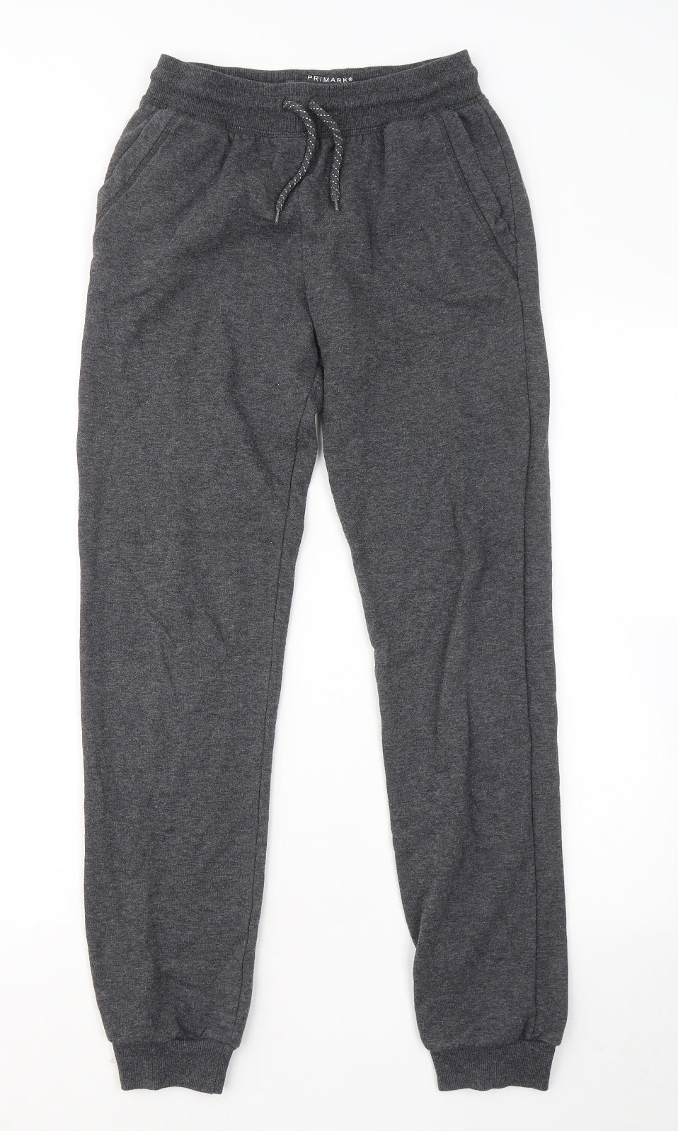 Primark Boys Grey Cotton Jogger Trousers Size 13-14 Years Regular