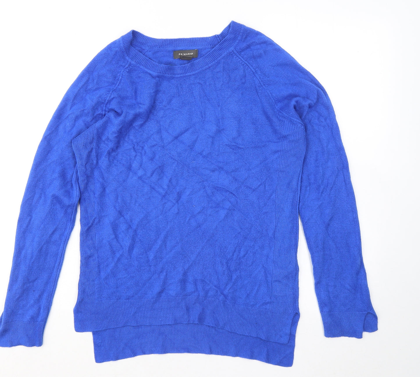 Primark Womens Blue Round Neck Acrylic Pullover Jumper Size 10