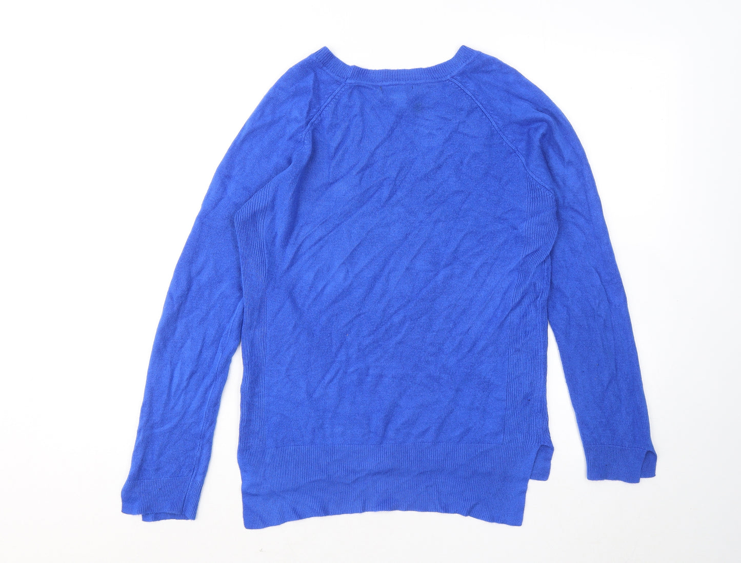 Primark Womens Blue Round Neck Acrylic Pullover Jumper Size 10