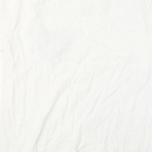 Hobo Jack Mens White Cotton T-Shirt Size M Round Neck - Wolf