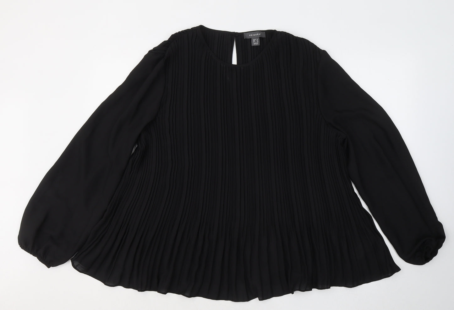 Primark Womens Black Round Neck Polyester Pullover Jumper Size 16